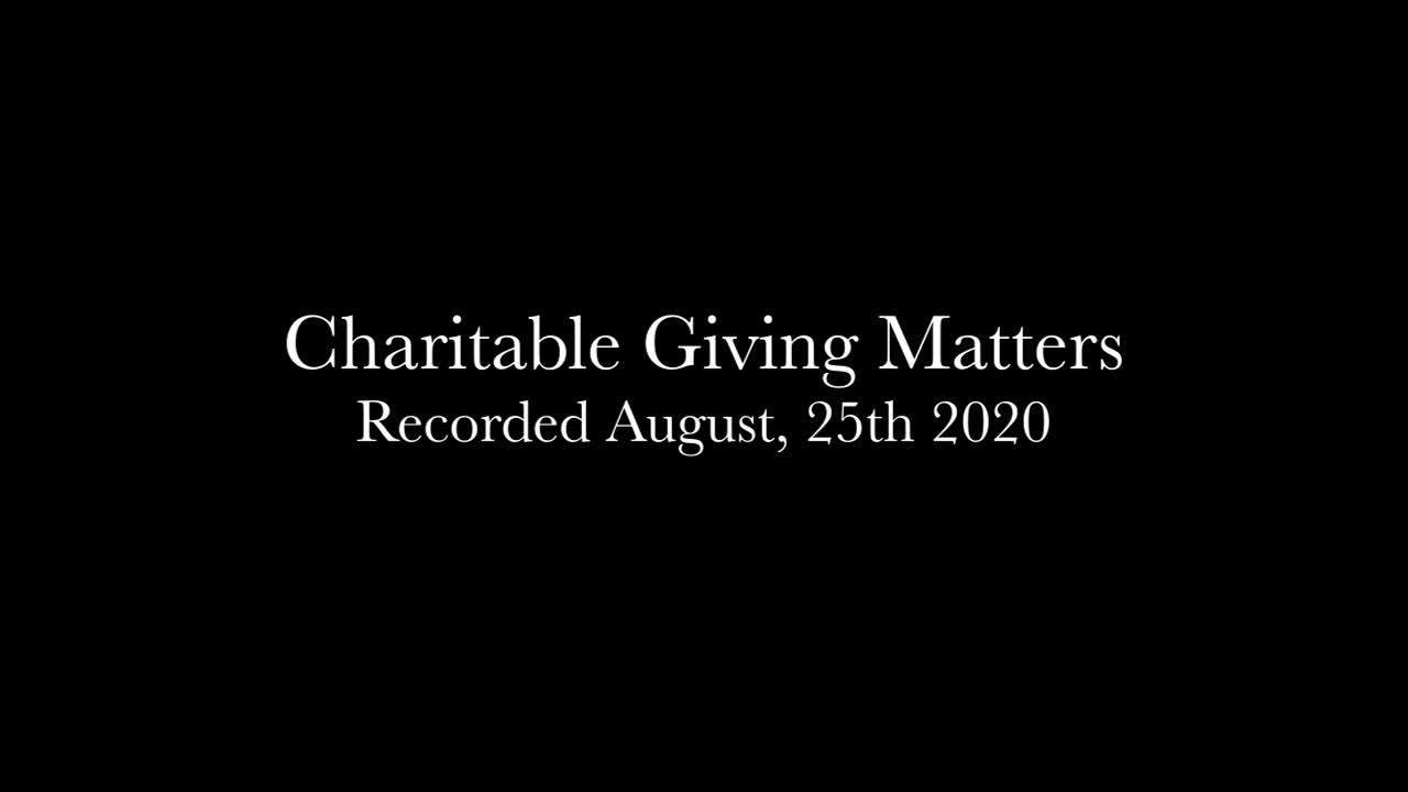 Click to Watch The Charitable Giving Matters Webcast